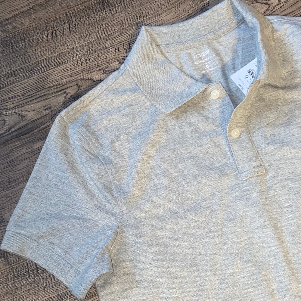 J. Crew Light Heather Gray men's Polo Shirt